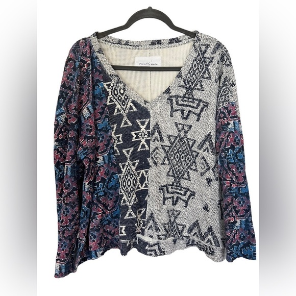 Pilcro by Anthropologie Moira Pullover Blue Boho Motif
Long Sleeve Small - Picture 1 of 7